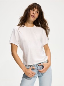 T-shirt z wiązaniem - biały
