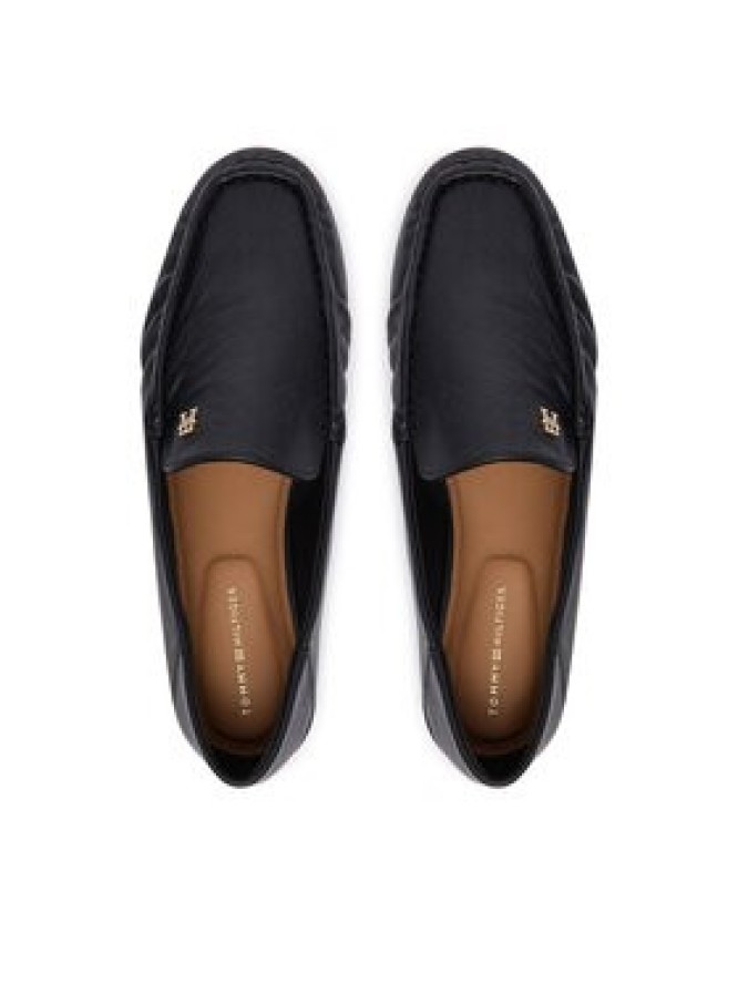 Tommy Hilfiger Lordsy Leather Ruched Toe Loafers FW0FW09250 Czarny