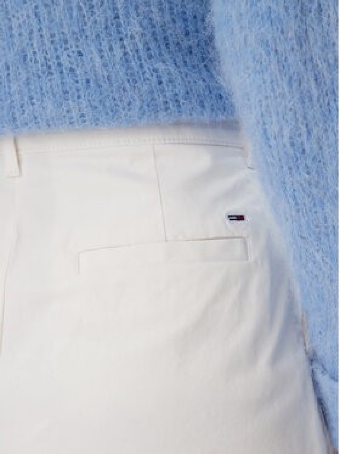 Tommy Jeans Szorty materiałowe Claire DW0DW21643 Écru Regular Fit