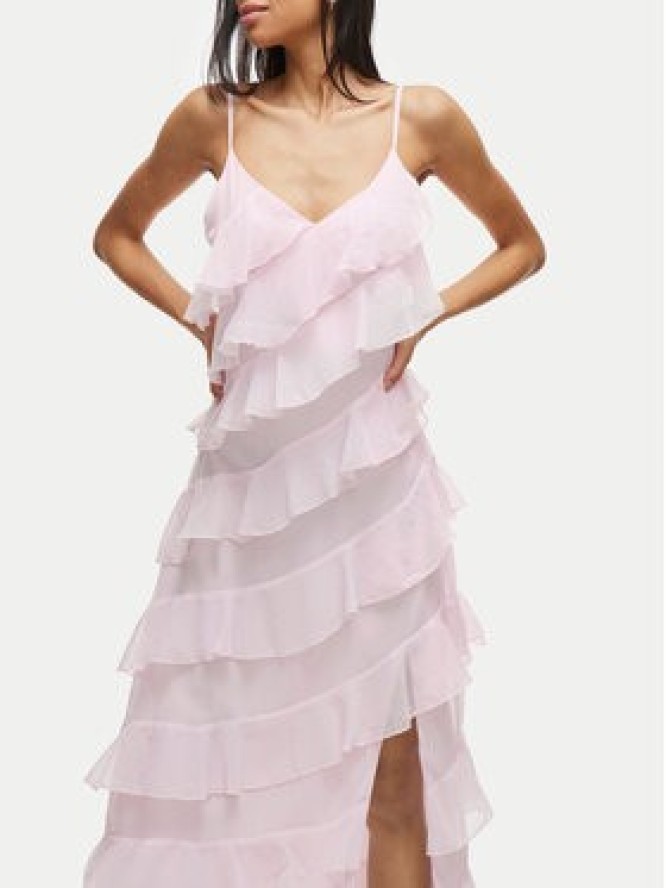 Vila Sukienka koktajlowa Luna 14109420 Różowy Regular Fit