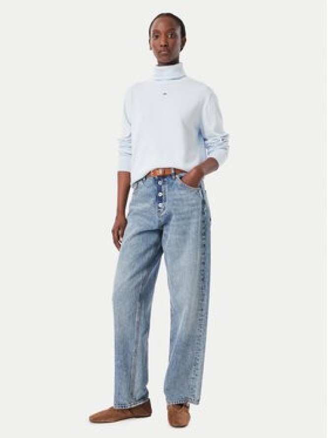 Tommy Jeans Golf Essetnial DW0DW23361 Niebieski jasny Relaxed Fit