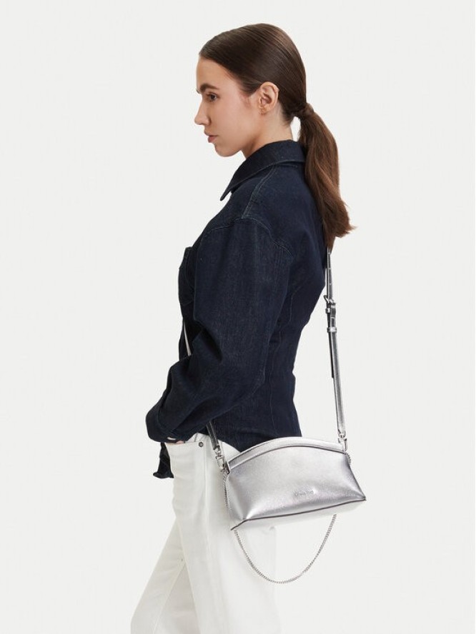 MICHAEL Michael Kors Torebka 30S6S13C5M Srebrny