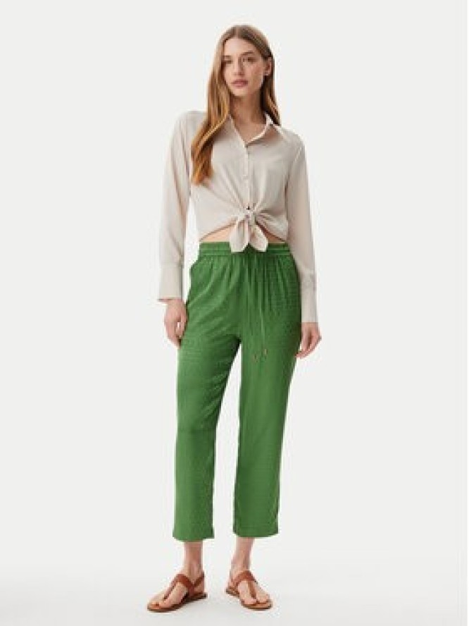 Lola Casademunt by Maite Spodnie materiałowe MS2514007 Zielony Regular Fit