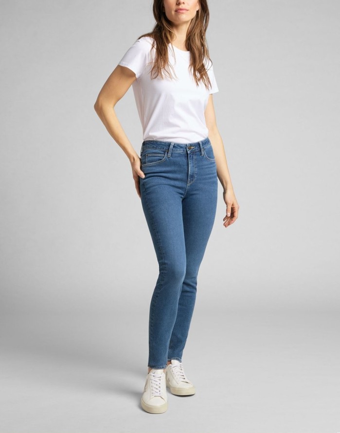 LEE SCARLETT HIGH DAMSKIE SPODNIE JEANSOWE JEANSY MID MADISON L626QDDM 112140398