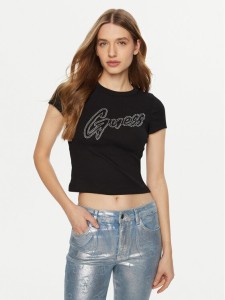 Guess T-Shirt W5RI68 KA0H1 Czarny Regular Fit