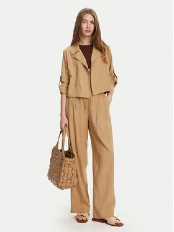 Marella Spodnie materiałowe Fred 2513131085 Beżowy Wide Leg