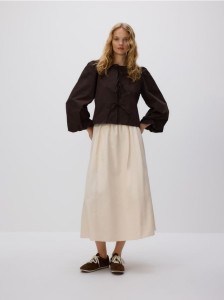 Spódnica midi - złamana biel