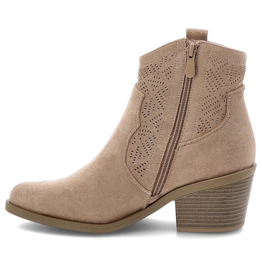 Beżowe Kowbojki S.Barski Stylowe Obuwie Damskie