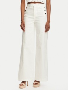 Rinascimento Jeansy CFC0127565003 Biały Wide Leg