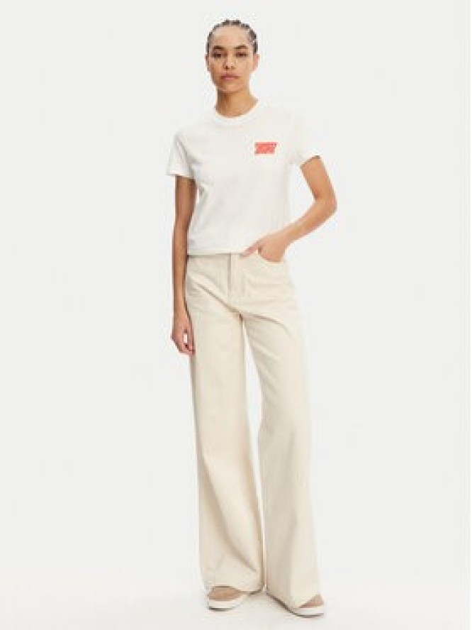 Tommy Jeans T-Shirt Bubble DW0DW21338 Biały Regular Fit