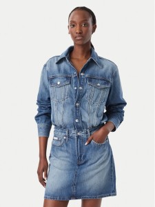 Calvin Klein Jeans Sukienka jeansowa LV047H779G Niebieski Regular Fit