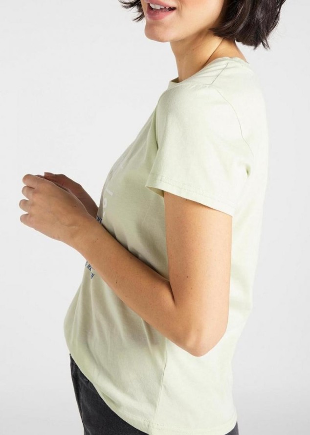 LEE GRAPHIC TEE DAMSKI T-SHIRT KOSZULKA NADRUK LOGO REGULAR FIT SUMMER GREEN L41AEPNK 112108854