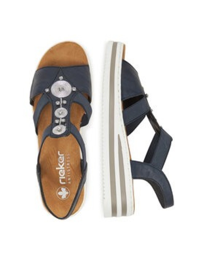 Rieker Sandały V0287-14 Granatowy