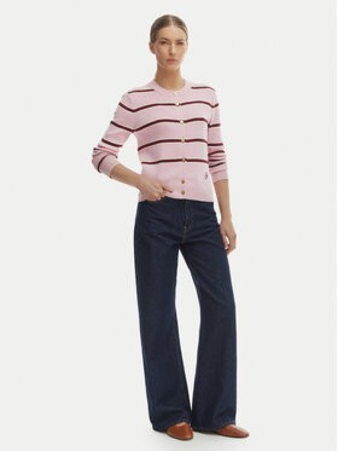 Tommy Hilfiger Kardigan WW0WW49617 Różowy Regular Fit