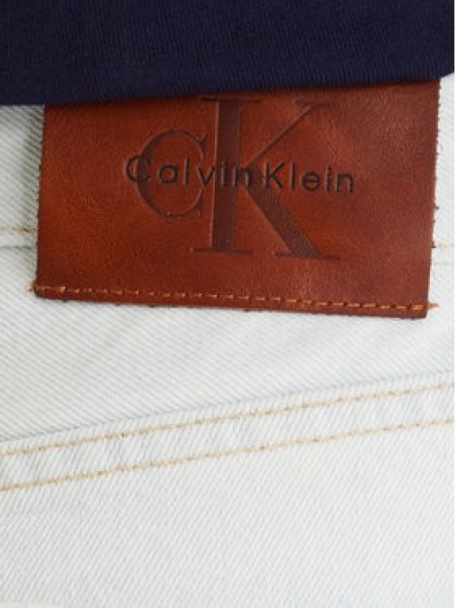 Calvin Klein Jeans Jeansy LV047F738G Biały Wide Leg