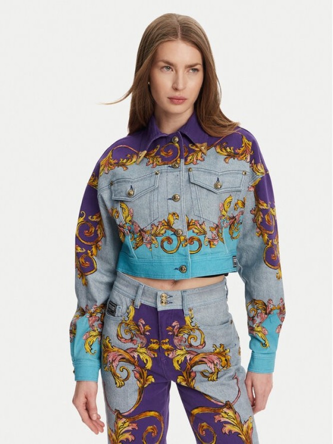 Versace Jeans Couture Kurtka jeansowa 78HAS4P0 Kolorowy Relaxed Fit