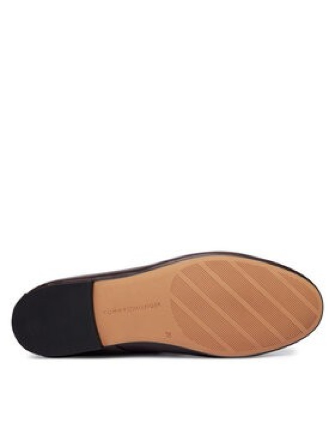 Tommy Hilfiger Baleriny Buckle Leather Ballerina FW0FW09684 Brązowy
