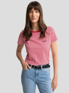 Koszulka damska w paski czerwono-biała Zenaida 603