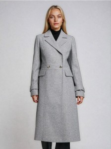 Długi płaszcz - szary