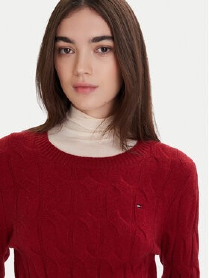 Tommy Hilfiger Sweter WW0WW43586 Czerwony Regular Fit
