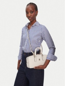 Tommy Hilfiger Torebka Th Daily Crossover Mono AW0AW18415 Biały