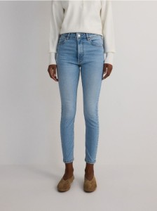 Jeansy slim fit mid rise - niebieski