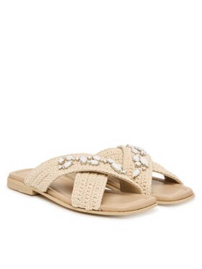 Inuikii Klapki Woven Crossed Stones 1004.003.0611 Beżowy jasny