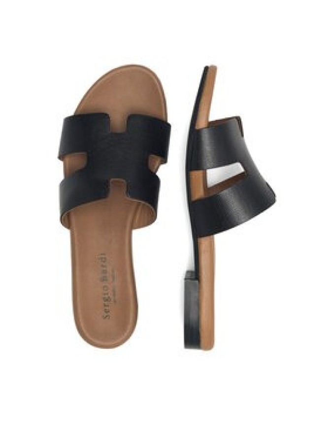 Sergio Bardi Klapki WB05-B1037-01SB Czarny