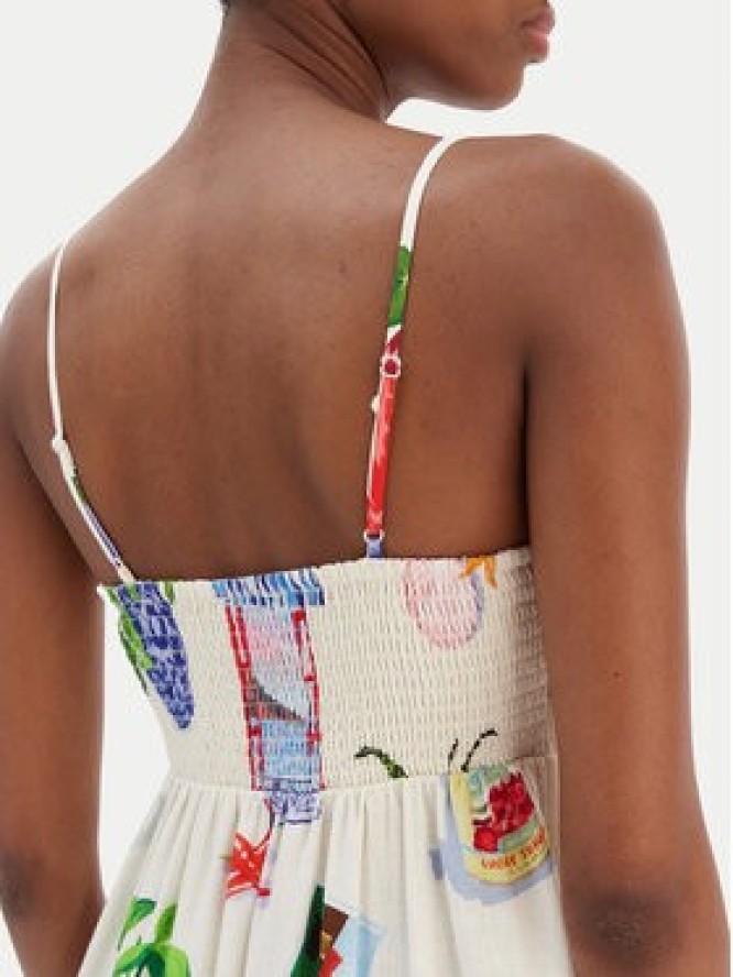 Seafolly Sukienka letnia La Boca 55597-DR Écru Regular Fit