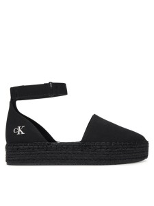 Calvin Klein Jeans Espadryle Flatform Espadrille Sling Mg YW0YW01735 Czarny