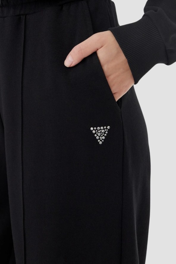 GUESS Czarne dresowe spodnie damskie Primula, Rozmiar S