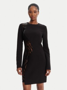 Just Cavalli Sukienka koktajlowa 79PAO918 Czarny Regular Fit