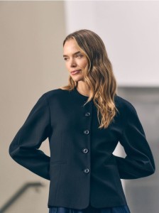 Marynarka z domieszką wiskozy - czarny
