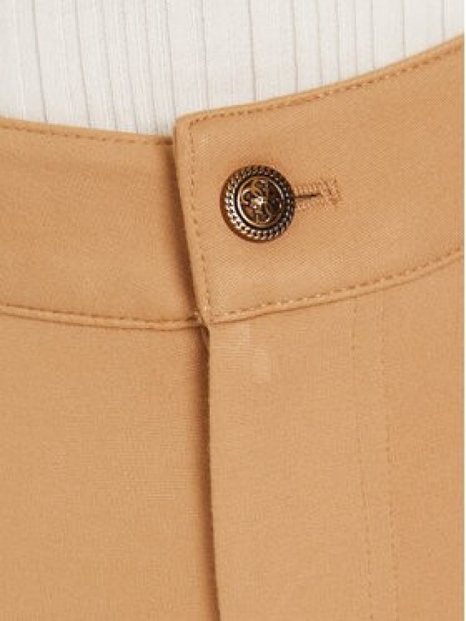 Guess Spodnie materiałowe W5BB16 KCMU2 Beżowy Flare Fit