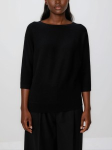 Sweter z kimonowym rękawem - czarny