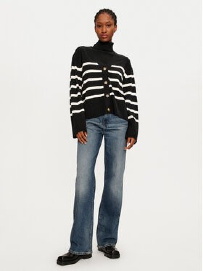 Pieces Kardigan Sia 17150971 Czarny Loose Fit