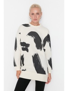 trendyol Bluza w kolorze kremowo-czarnym rozmiar: S