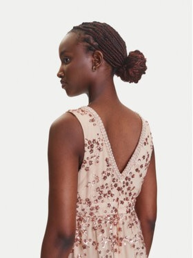 Dixie Sukienka koktajlowa Dixie5 A606W024A Beżowy Regular Fit