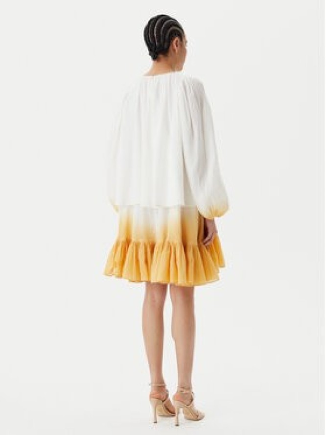 PINKO Sukienka letnia Inventi Abito 104949 A2G4 Écru Relaxed Fit