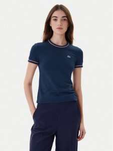 Lacoste T-Shirt TF5289 Granatowy Slim Fit