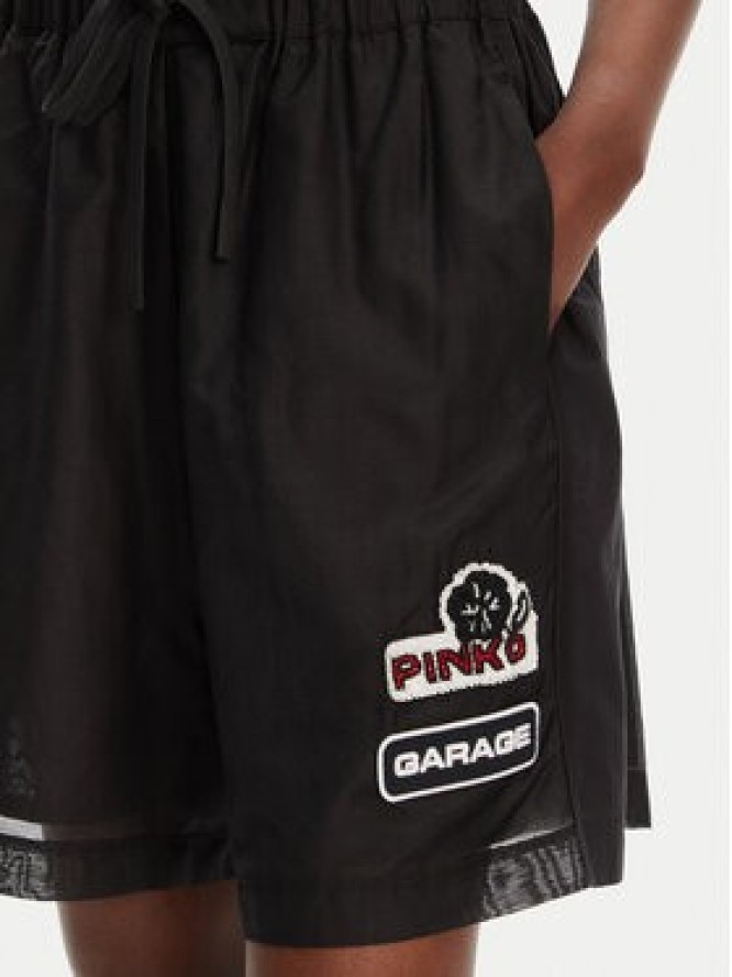 PINKO Szorty materiałowe Lewis 105243 A2M7 Czarny Regular Fit