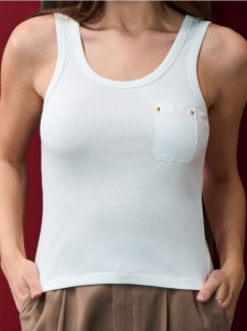 Koszulka na ramiączkach - kremowy