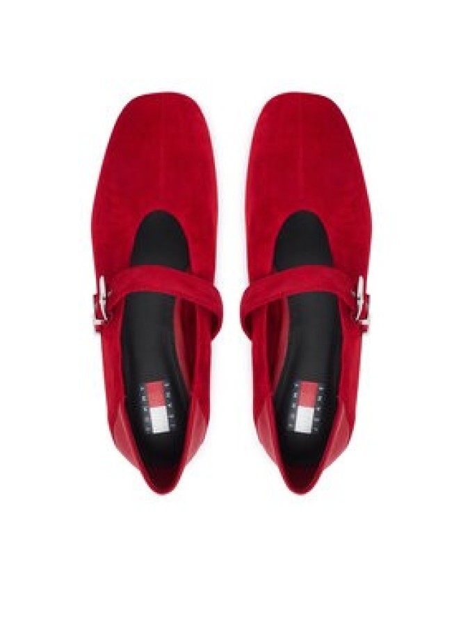 Tommy Jeans Baleriny Tjw Ballerina Suede EN0EN03067 Czerwony