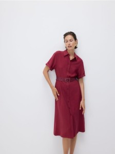 Sukienka z wiskozą CIRCULOSE® - bordowy