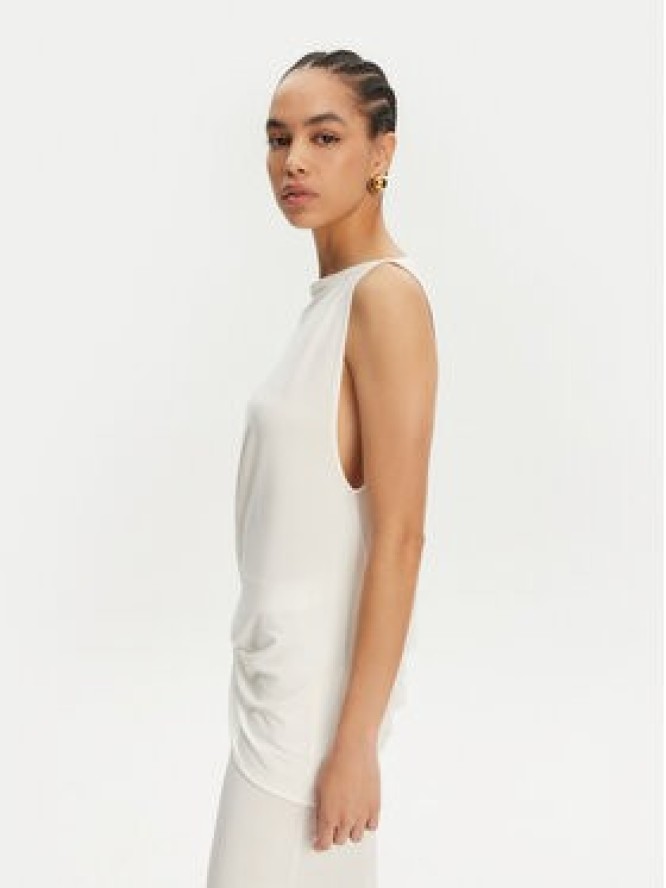JACQUEMUS Sukienka wieczorowa La Robe Peplo Longue 25E251DR2302381 100 Biały Regular Fit