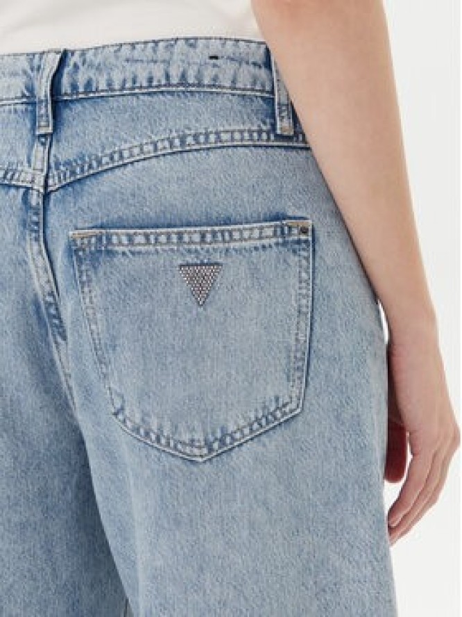 Guess Jeansy W5YA82 D5QKA Niebieski Wide Leg
