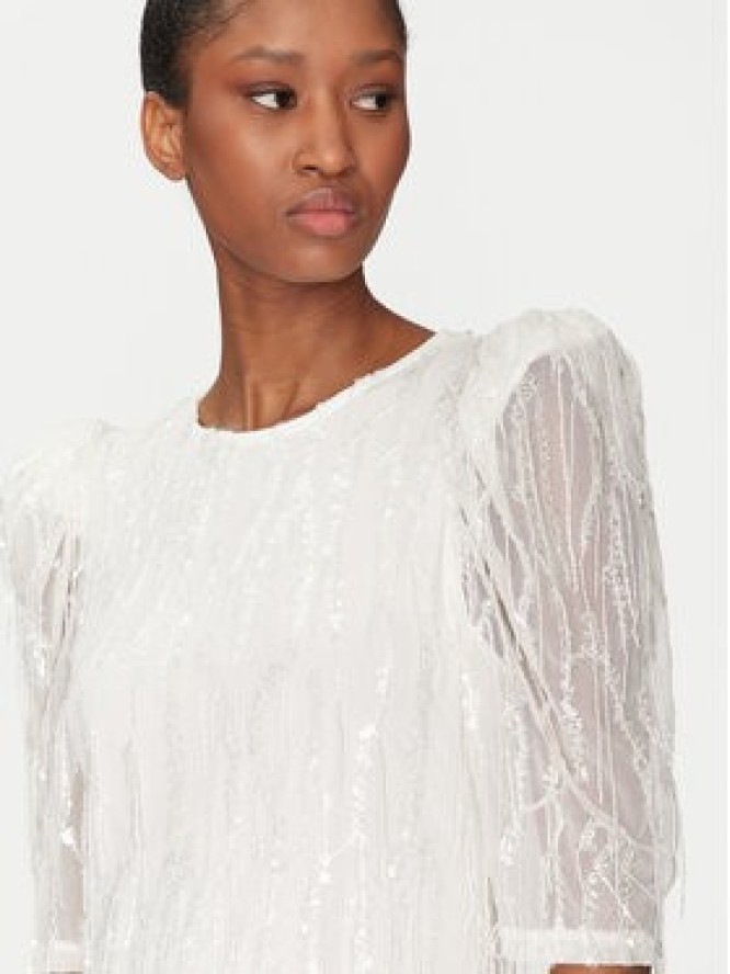 YAS Sukienka koktajlowa Bolina 26036529 Biały Slim Fit