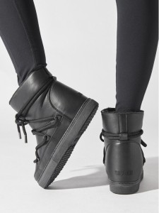 Inuikii Śniegowce Full Leather 75203-087 Czarny