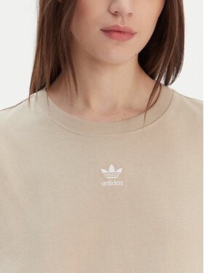 adidas T-Shirt Essentials Boyfriend KD1368 Beżowy Oversize