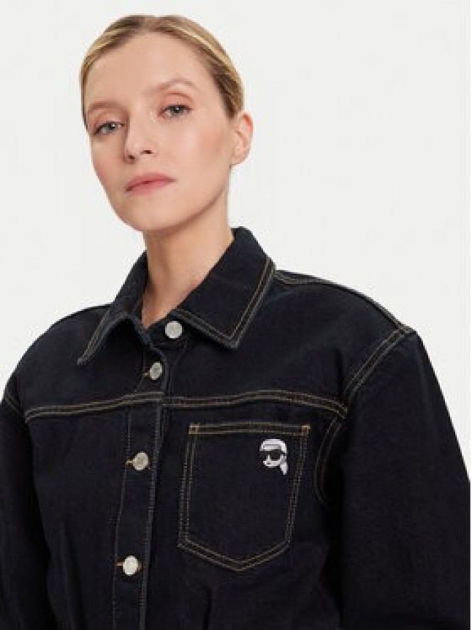 KARL LAGERFELD Sukienka jeansowa A4W13019 Granatowy Relaxed Fit